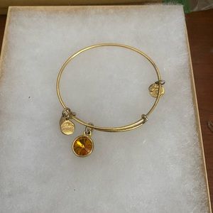Gold citrine Alex and Ani bracelet